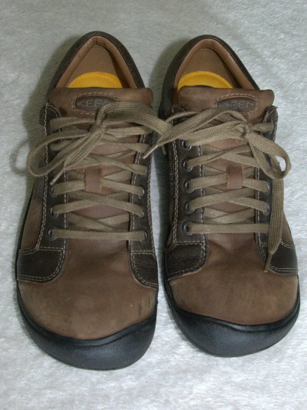 KEEN Austin Men's Casual Shoes Brown Leather size 10